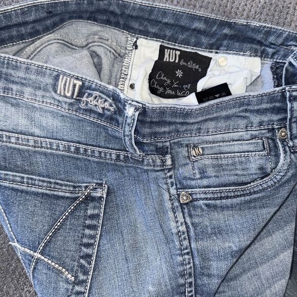 KUT from the Kloth Blue Bootcut Mid Rise Stretch Jeans Size 6 - Picture 5 of 7
